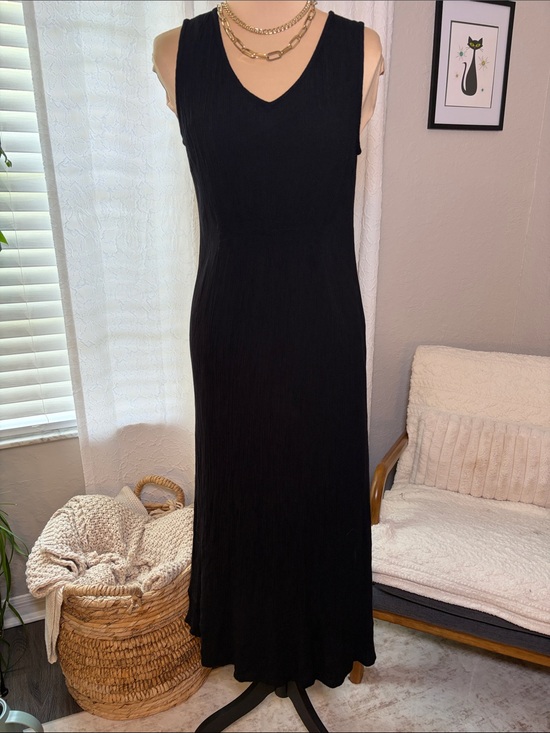 Soft Surroundings Dresses & Skirts - Soft Surroundings sleeveless maxi dress black crepe size petite extra small
